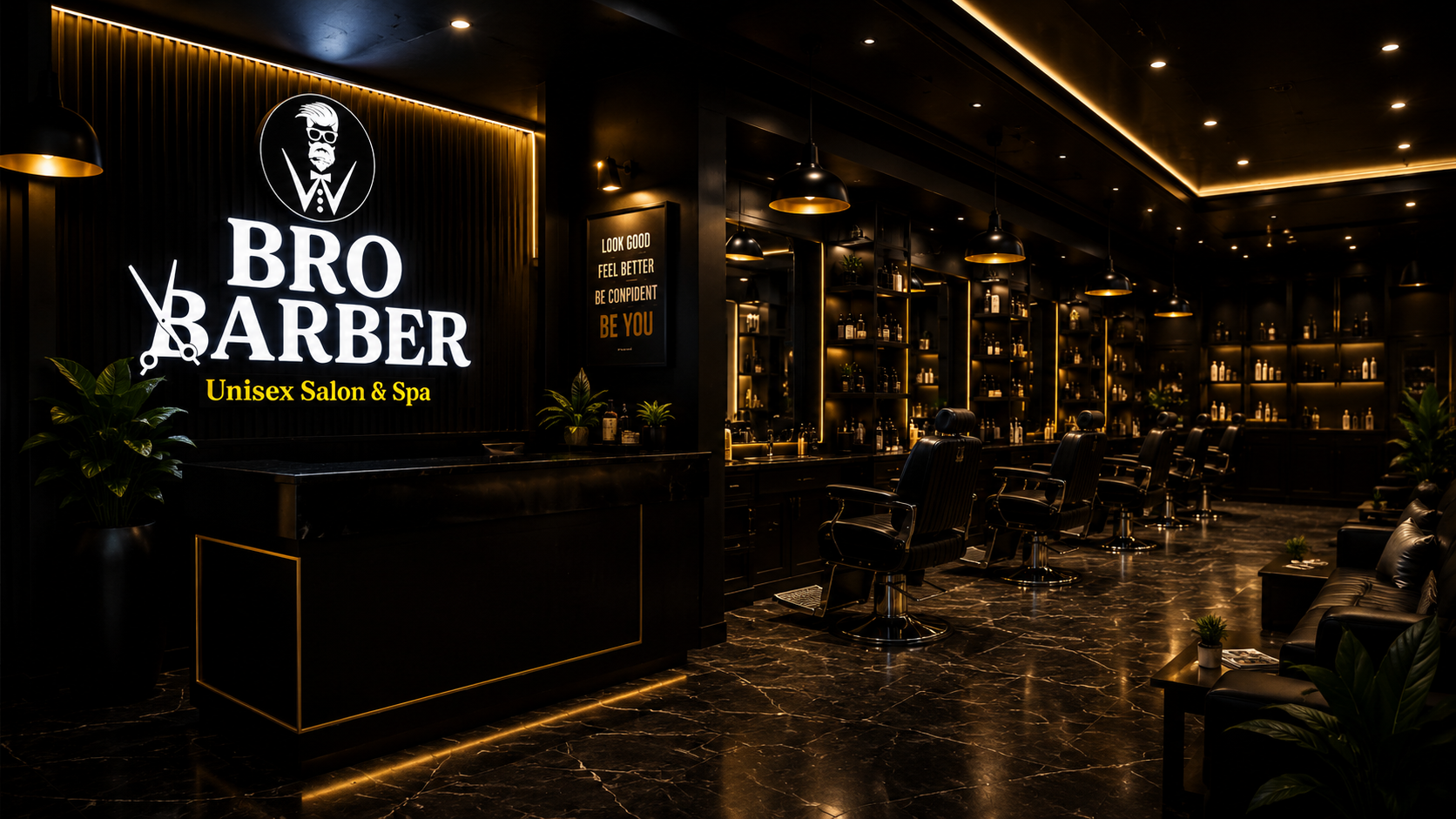BroBarber Luxury Salon Interior